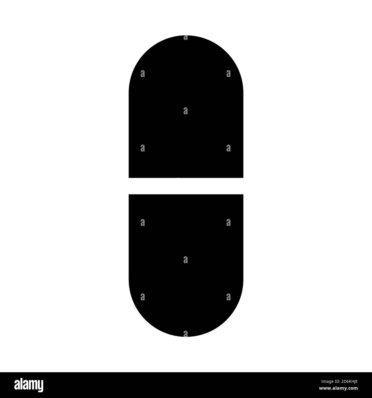 Medicine pill flat capsule icon. Vector sign isolated on white ...