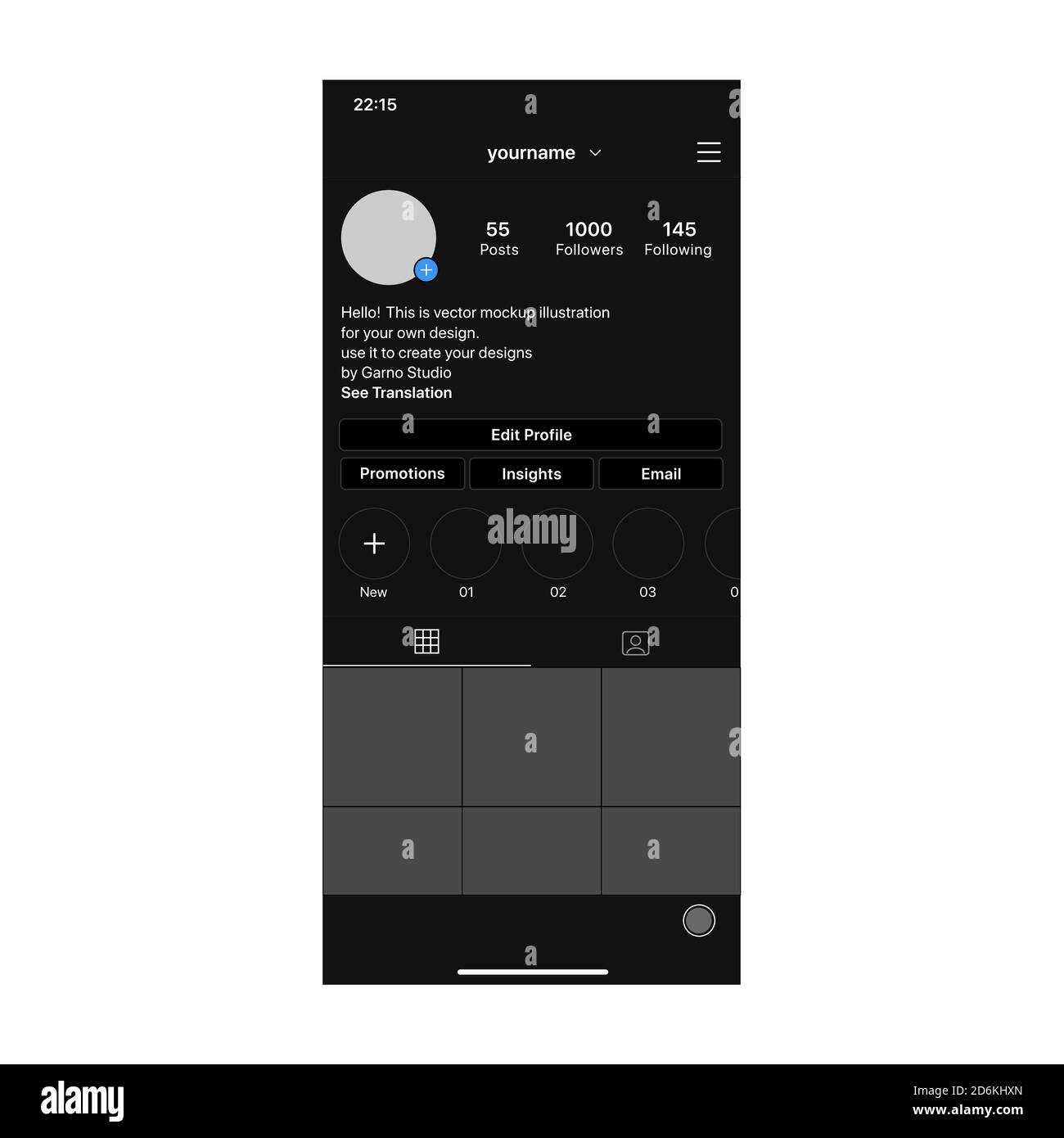 Social Media Profile Blank Interface Stock Vector Image & Art Alamy