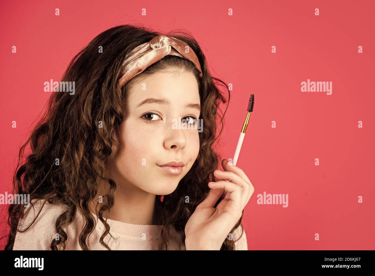 cutie. beauty portrait of child with natural make up and healthy skin