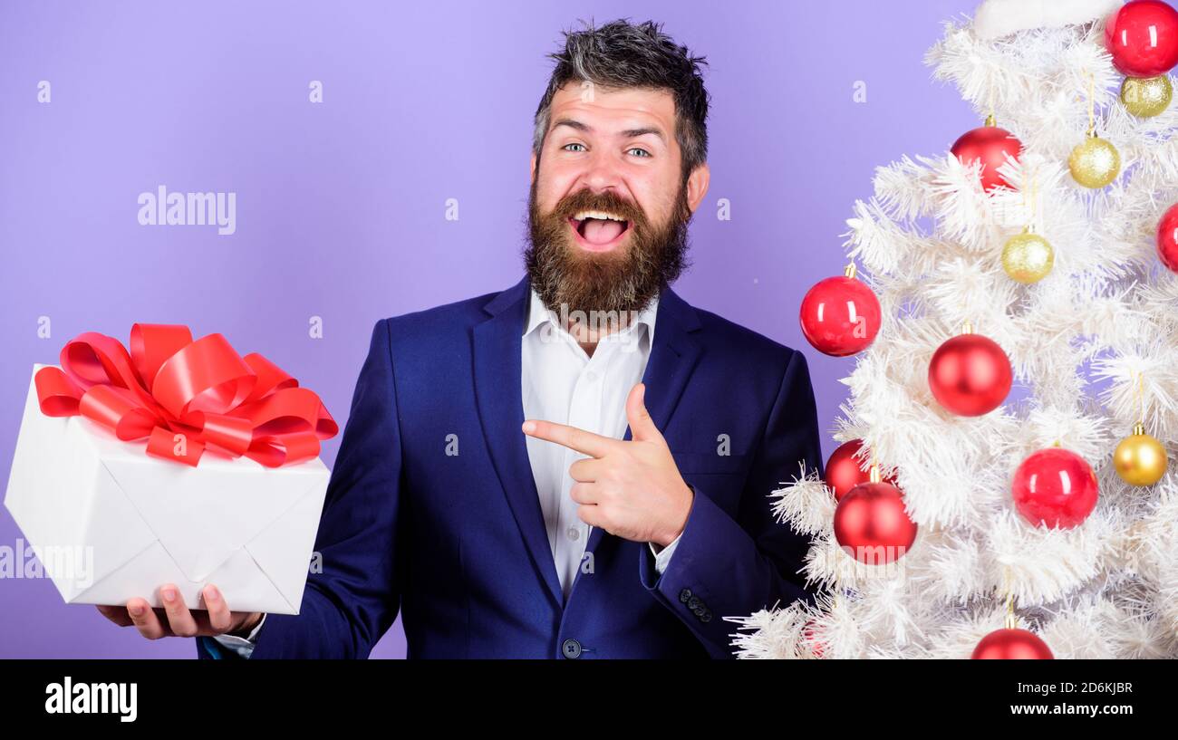 near christmas tree. Christmas gifts 