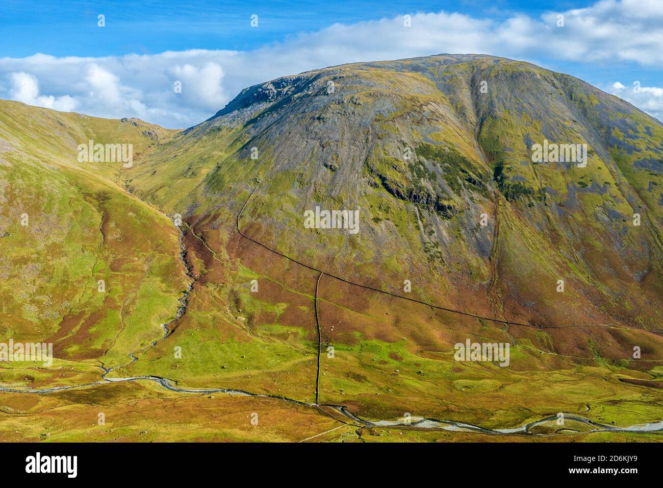 Black Sail pass and Kirk Fell, Lake District National Park Stock Photo