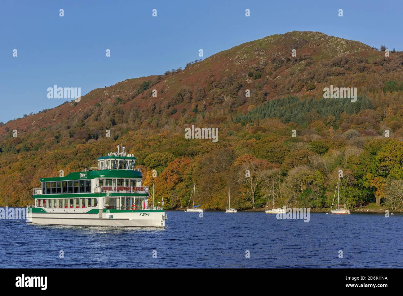 Windermere Lake Cruises’ brandnew 300seat boat, MV Swift. arriving at