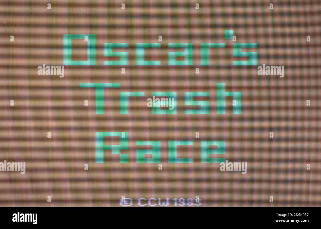 Oscar's Trash Race - Atari 2600 VCS Videogame - Editorial use only Stock Photo