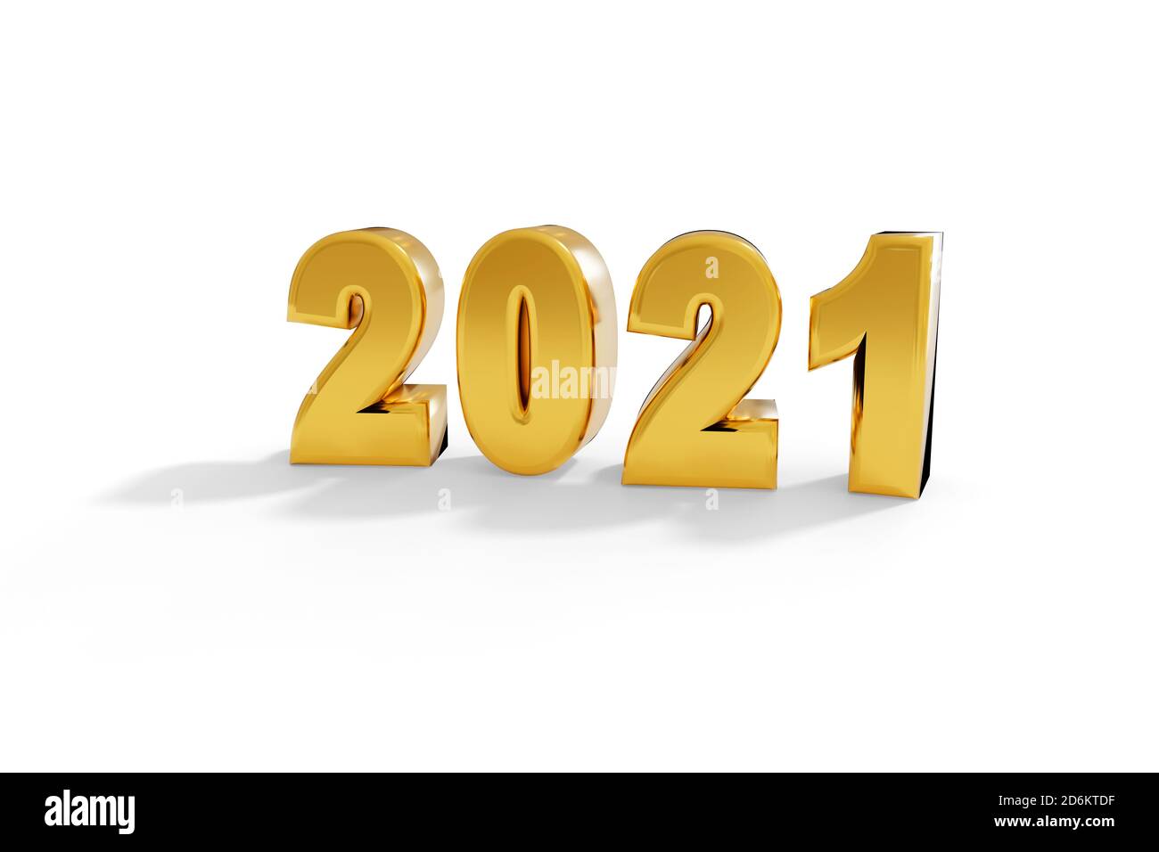 2021 3d golden number hi-res stock photography and images - Alamy