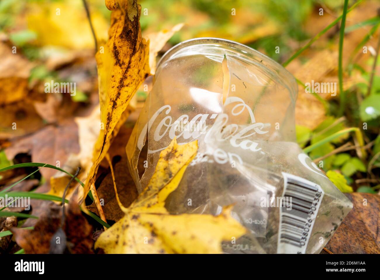 https://c8.alamy.com/comp/2D6M1AA/old-coca-cola-disposable-plastic-cup-in-the-forest-plastic-recycling-pollution-and-global-warming-theme-industries-impact-on-the-environments-2D6M1AA.jpg