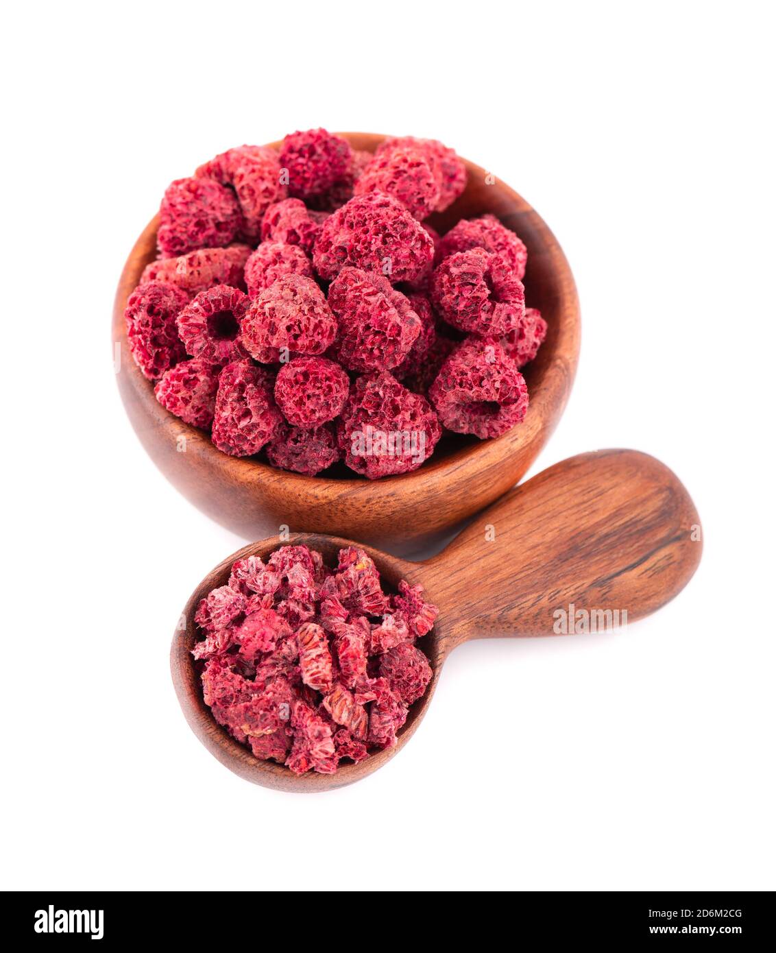 Dehyderated Raspberry Dried raspberry isolated on white background. Dehydrated raspberry in ...