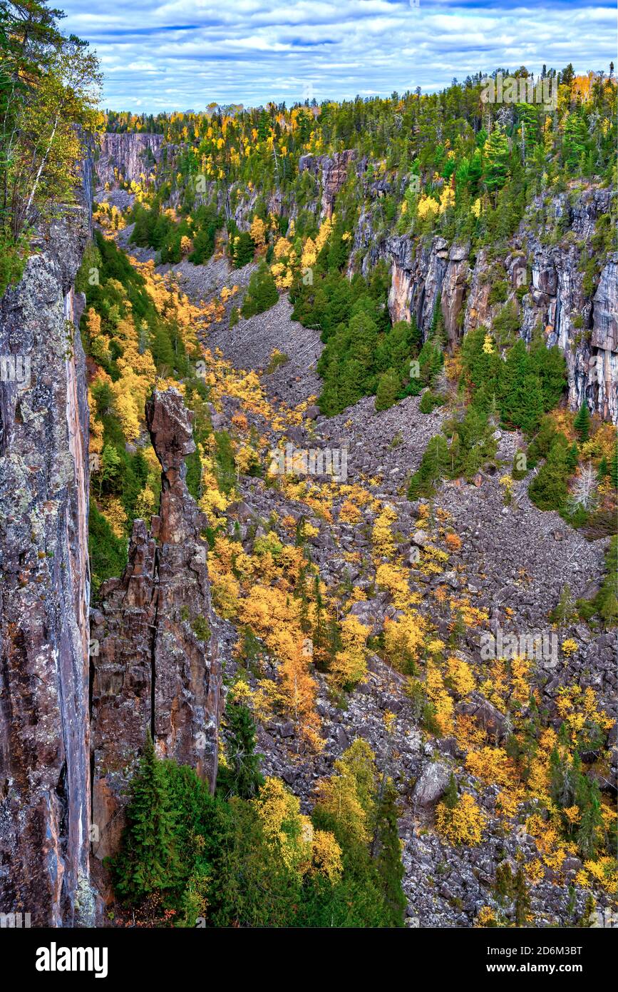 Fall Foliage Color In Quimet Canyon Ontario Canada Stock Photo Alamy