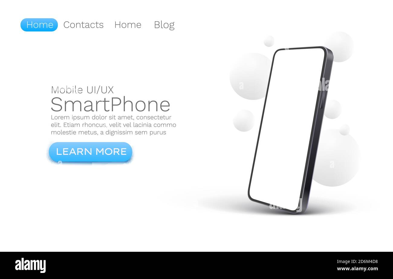 Smartphone mobile screen, technology mobile display light. Vector