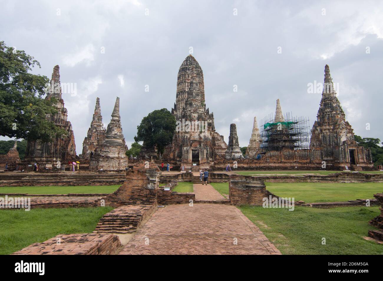 Wat Chaiwatthanaram is a Buddhist temple in the city of Ayutthaya Historical Park, is a landmark of Thailand History and is a tourist attraction Stock Photo