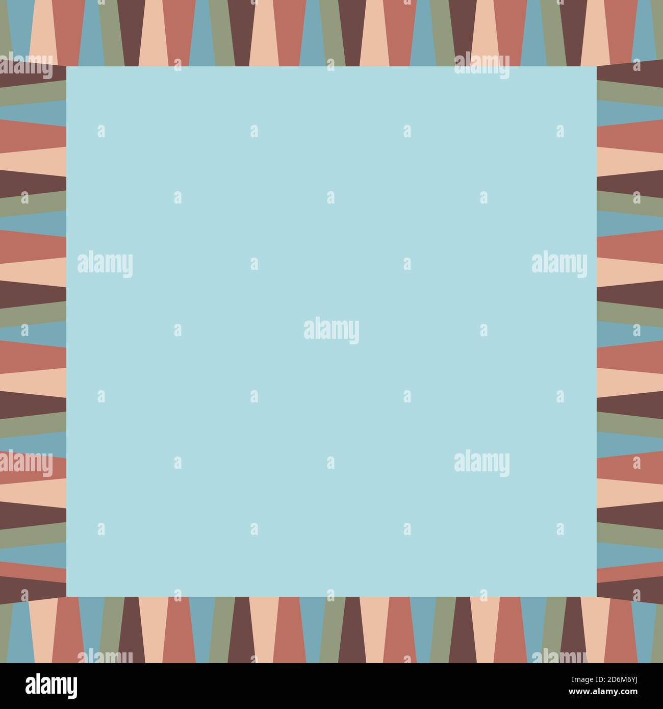 Geometric folklore ornament. Ethnic vector texture. Square frame in modern style. EPS10 Stock Vector