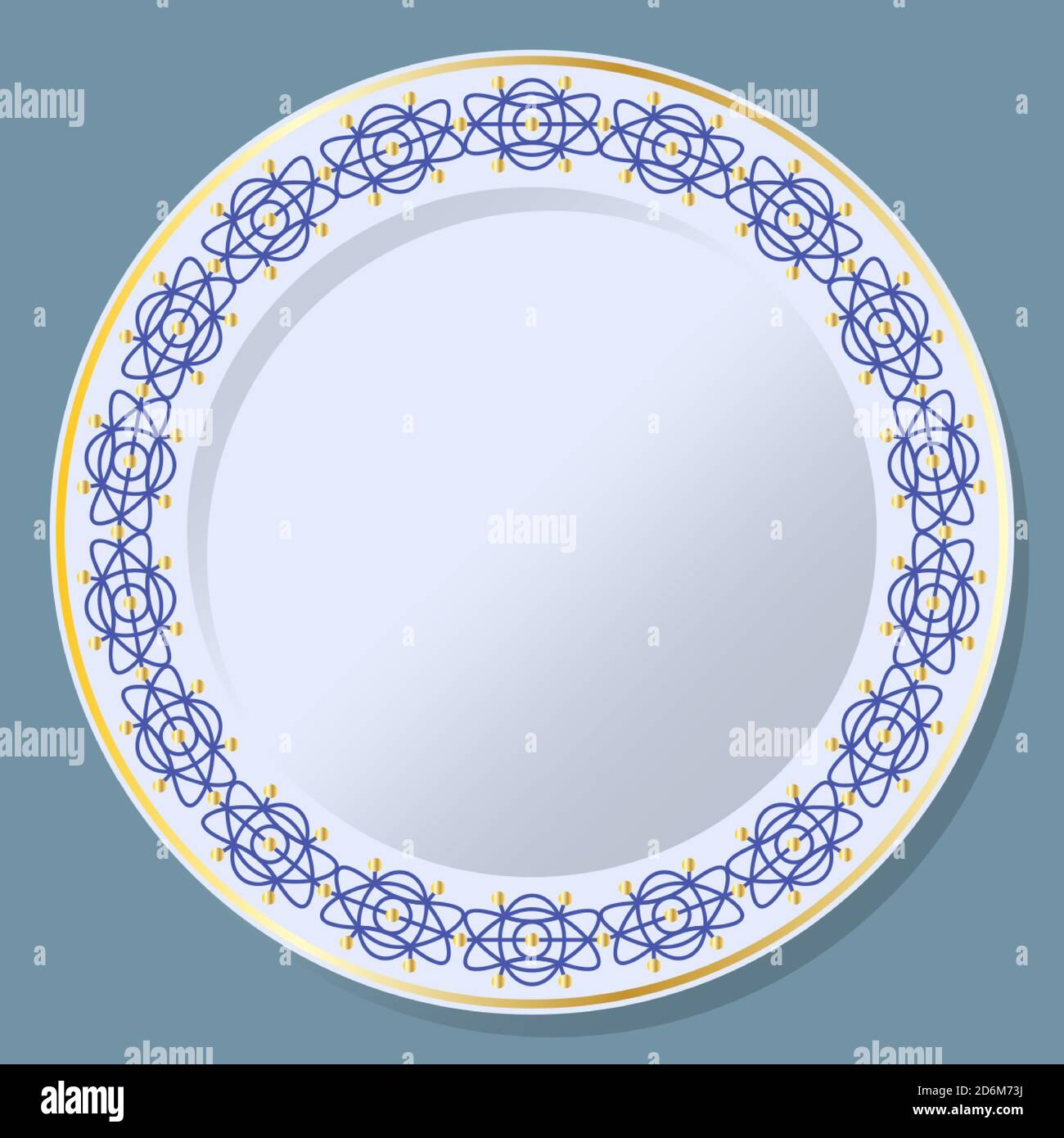 Decorative plate template. Modern circular ornament. Vector EPS 10 Stock Vector