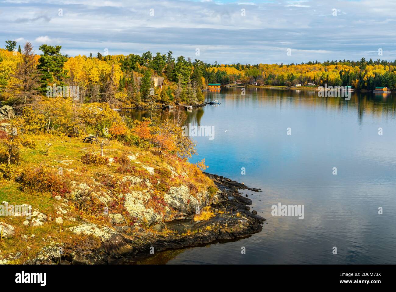Fall foliage color near Sioux Narrows, Ontario, Canada Stock Photo Alamy
