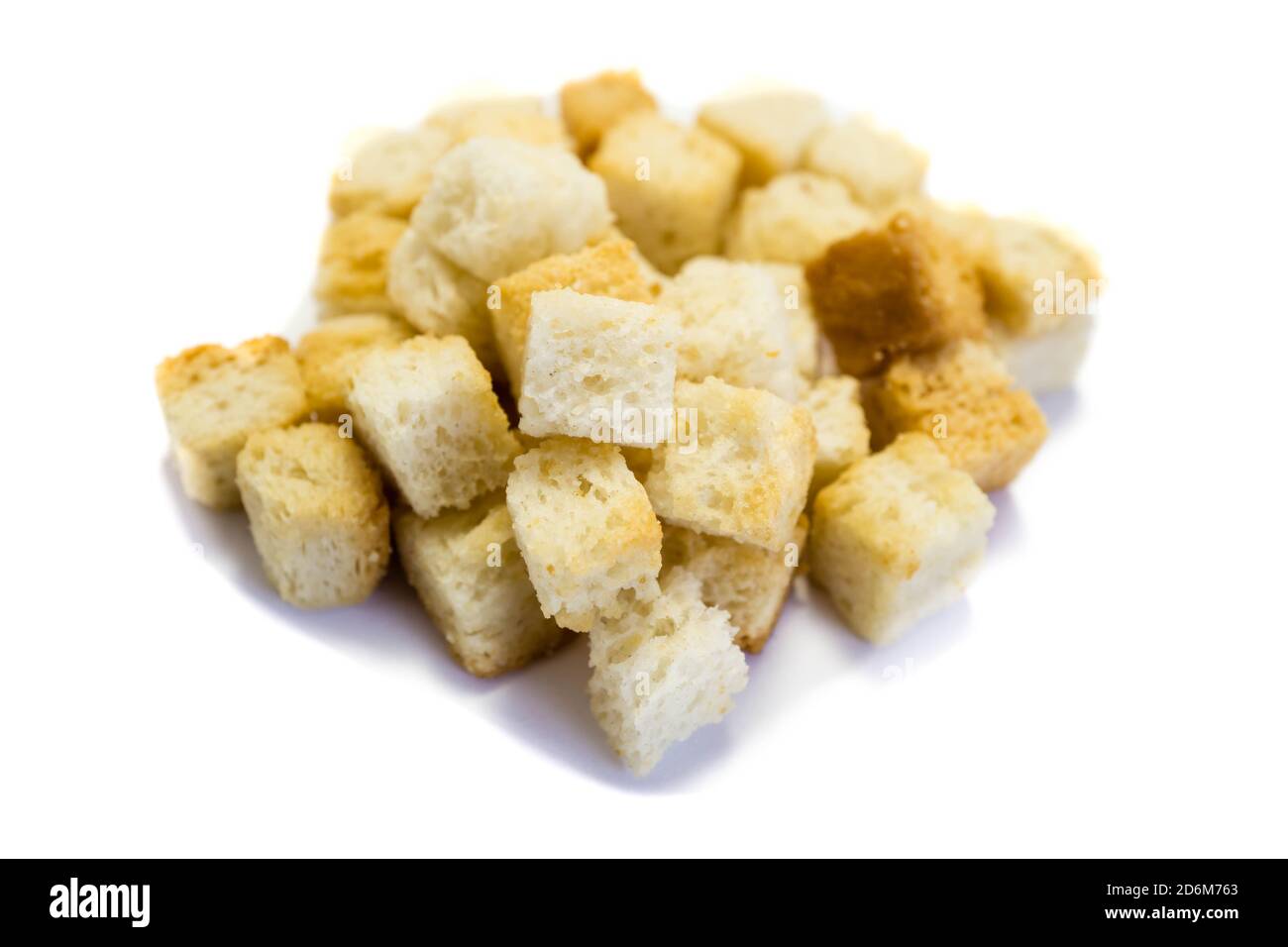 Croutons isolated on white background Stock Photo - Alamy