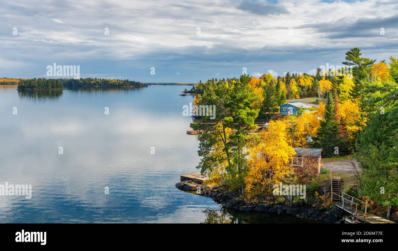 Fall foliage color near Sioux Narrows, Ontario, Canada Stock Photo Alamy