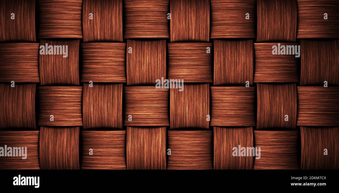 braided weaving texture wallpaper background backdrop 3D illustration Stock Photo