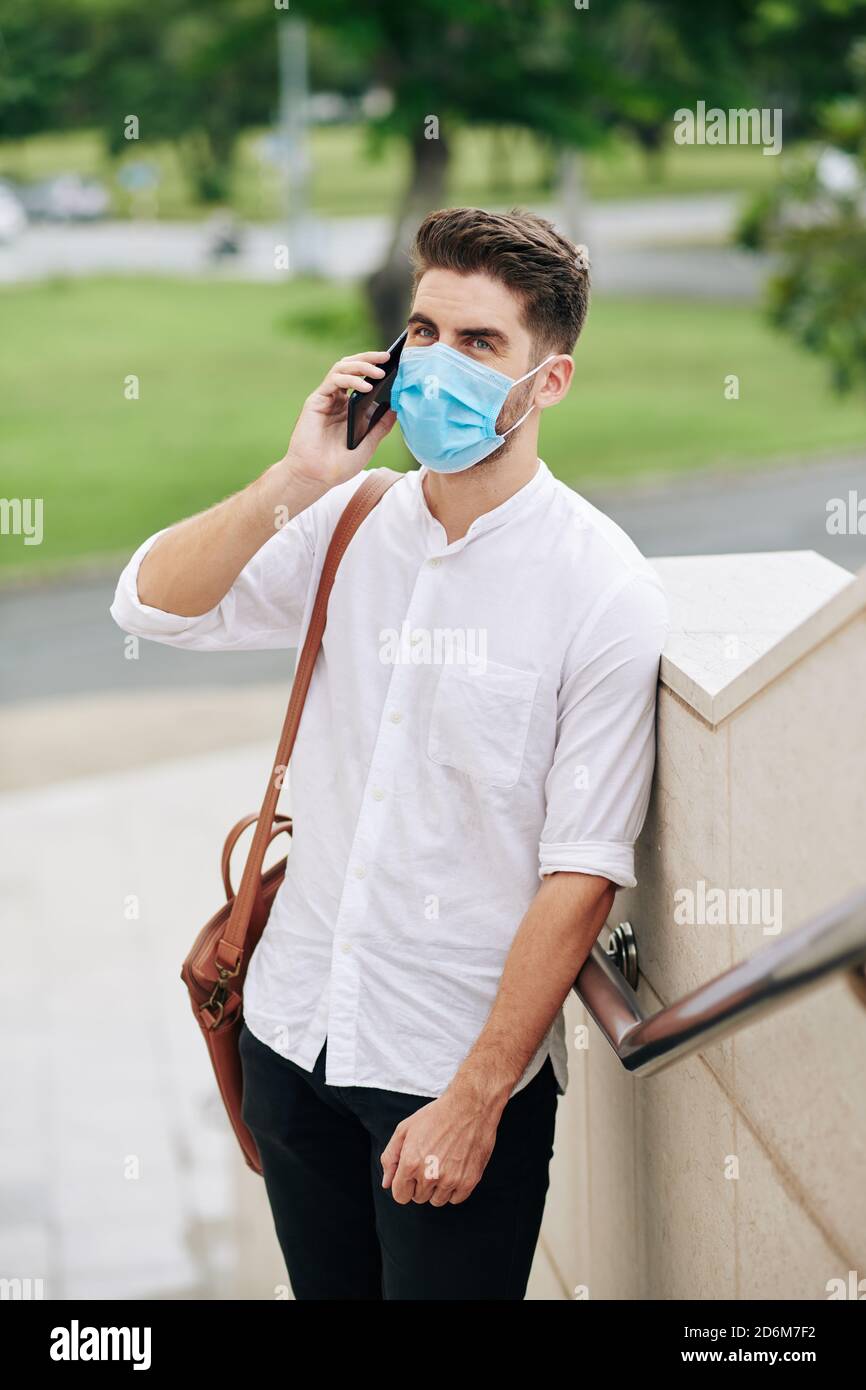 Man talking on phone Stock Photo