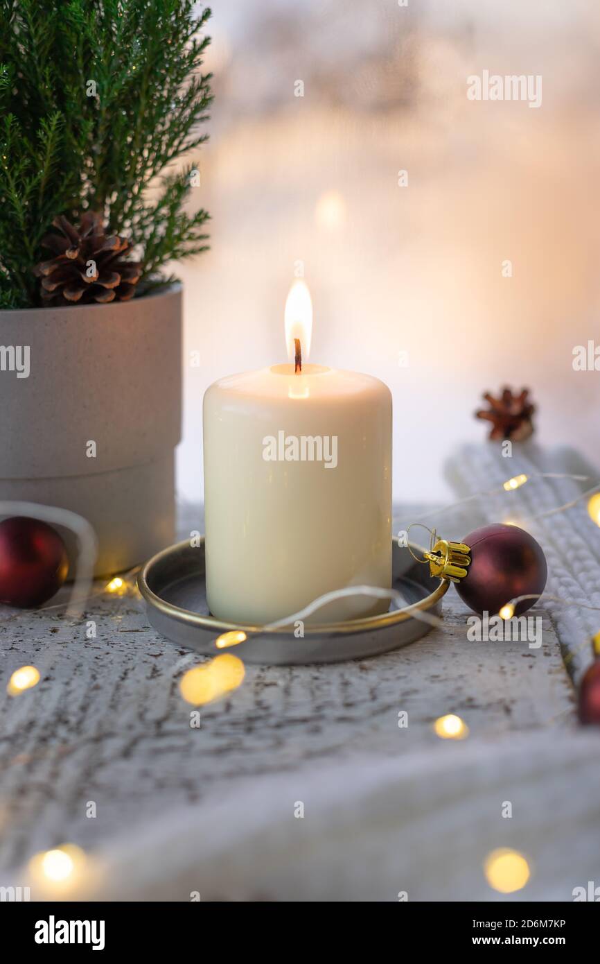 Candle Christmas Window High Resolution Stock Photography and Images - Alamy