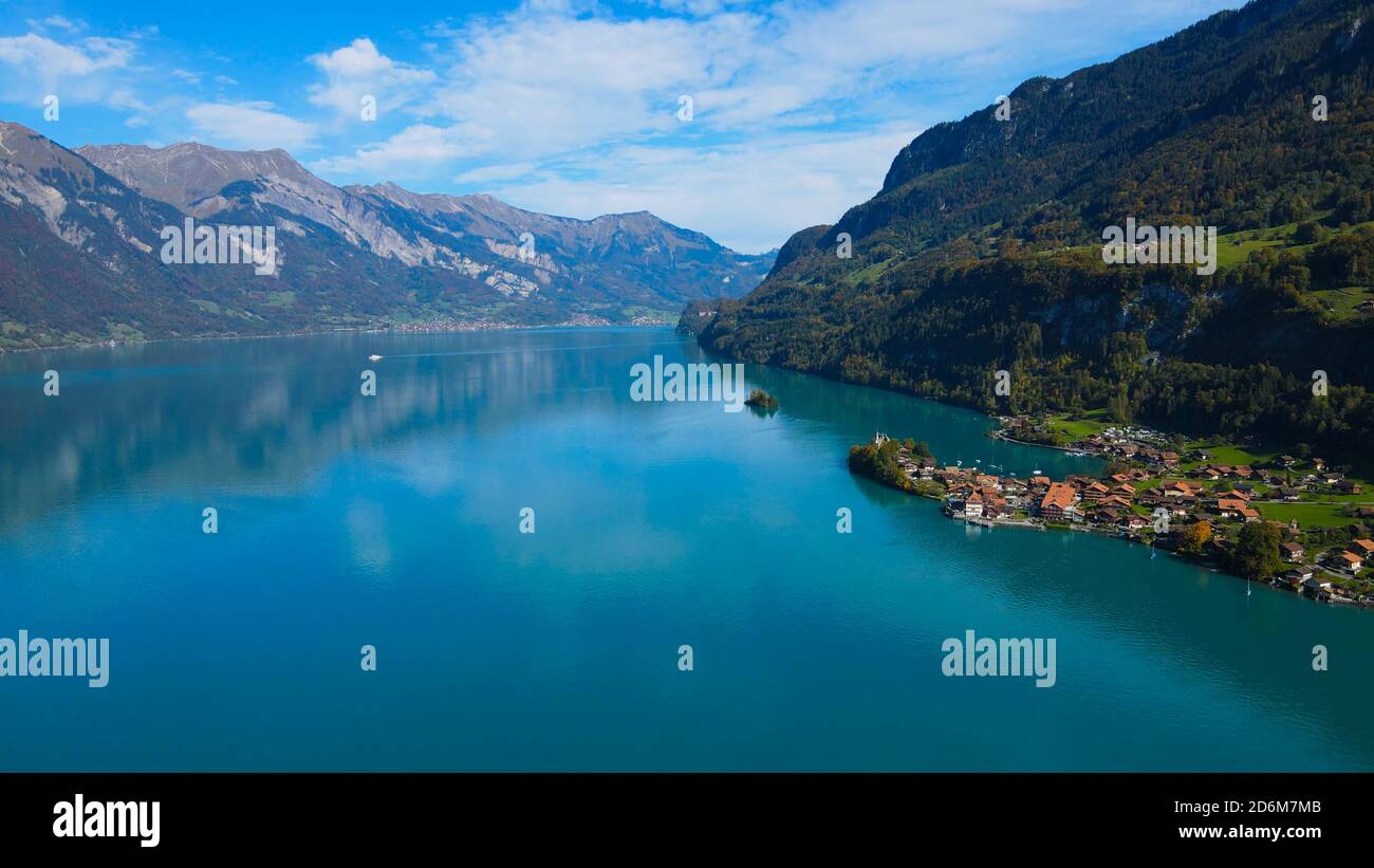 Amazing Lake Brienz in Switzerland with its blue water Stock Photo - Alamy