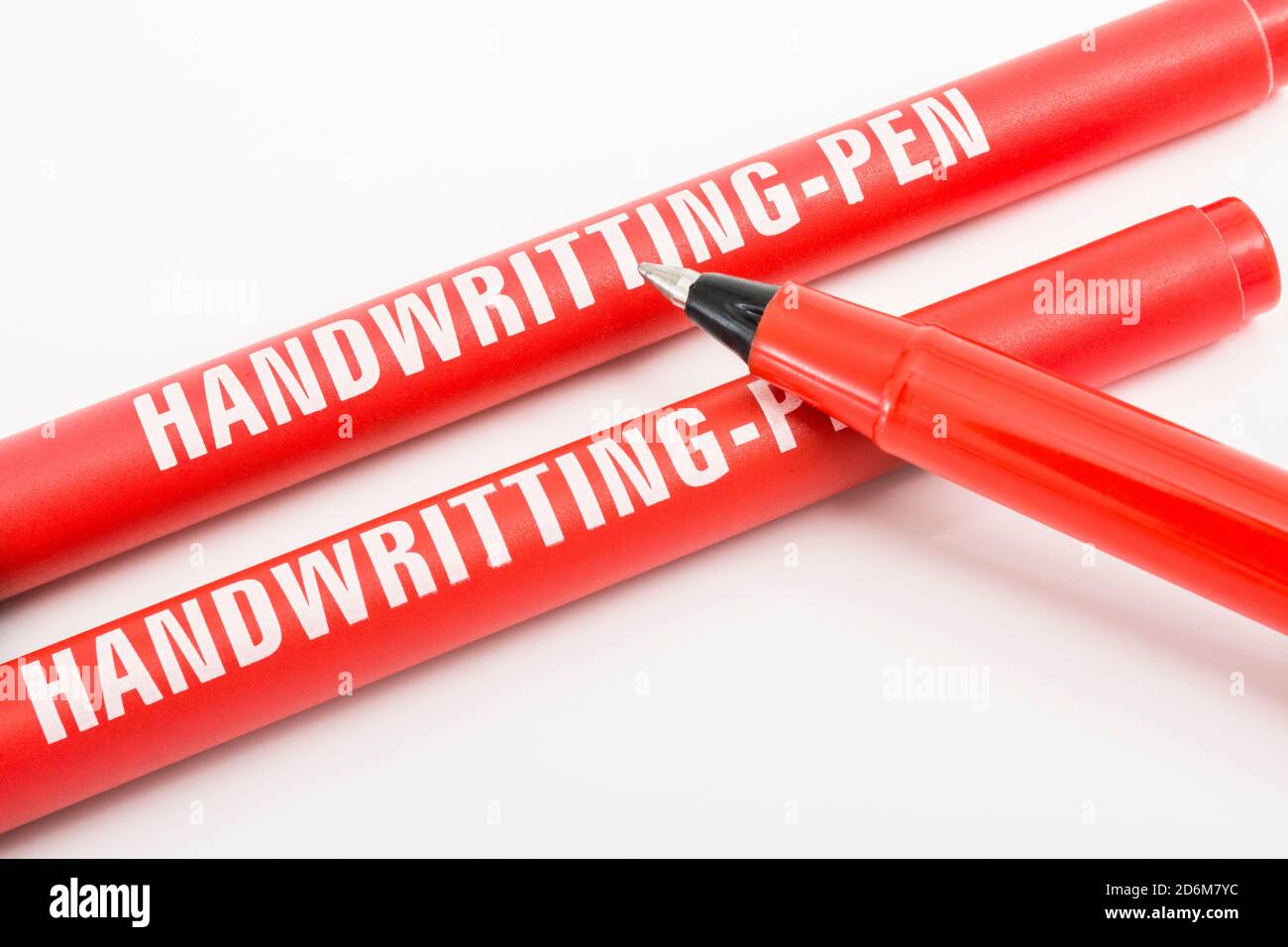 Own-brand Poundland roller pens with word 'handwriting' misspelled