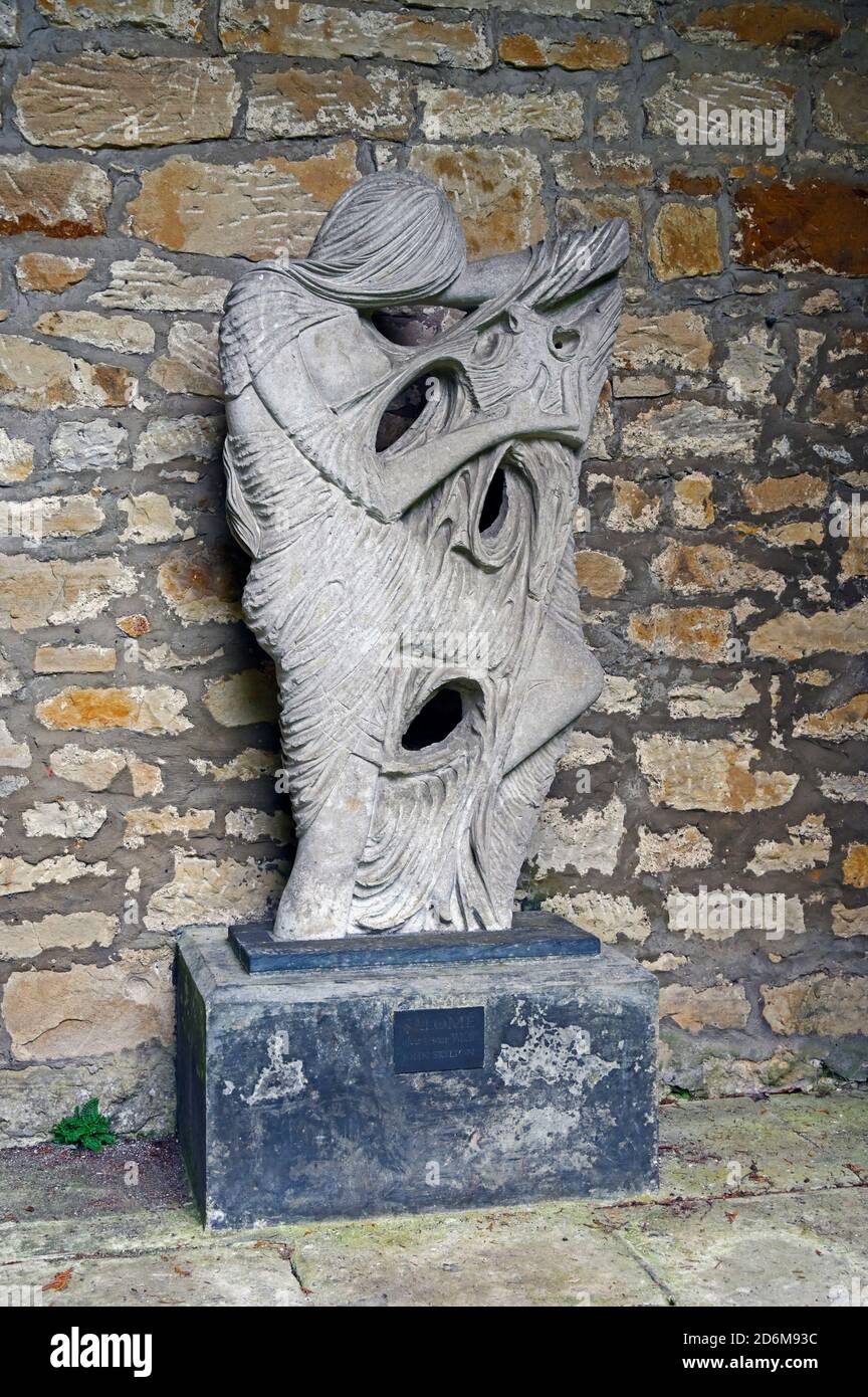 Sculpture "Salome" after Oscar Wilde, 1963 by John Skelton. Hopetoun House, South Queensferry, Scotland, United Kingdom, Europe. Stock Photo