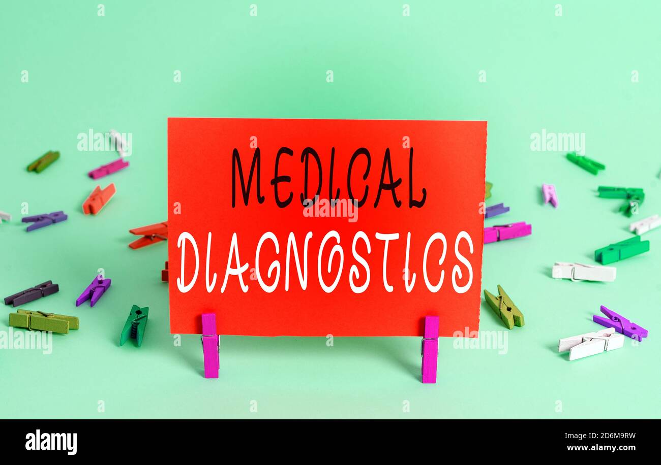 Diagnostics Sign Text sign showing Medical Diagnostics. Business photo showcasing act of ...