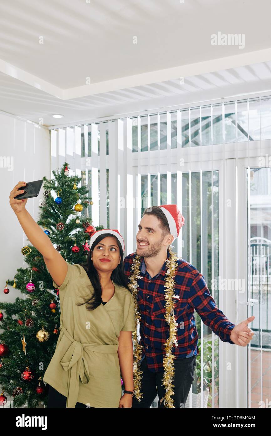 Colleagues taking selfie Stock Photo