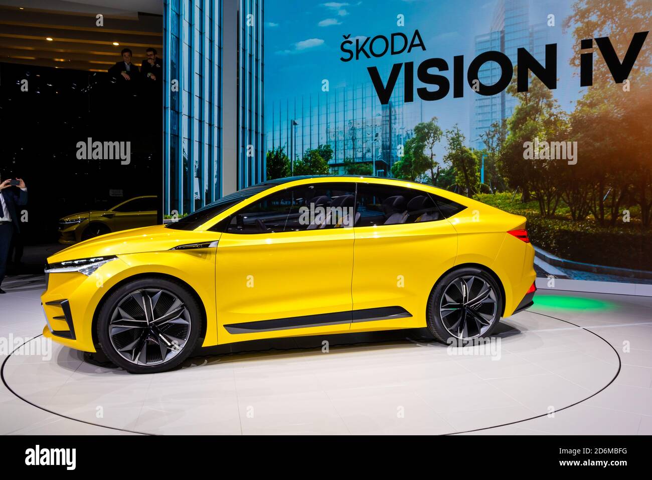 Skoda Vision iV concept car at the 89th Geneva International Motor Show. Geneva, Switzerland - March 5, 2019. Stock Photo