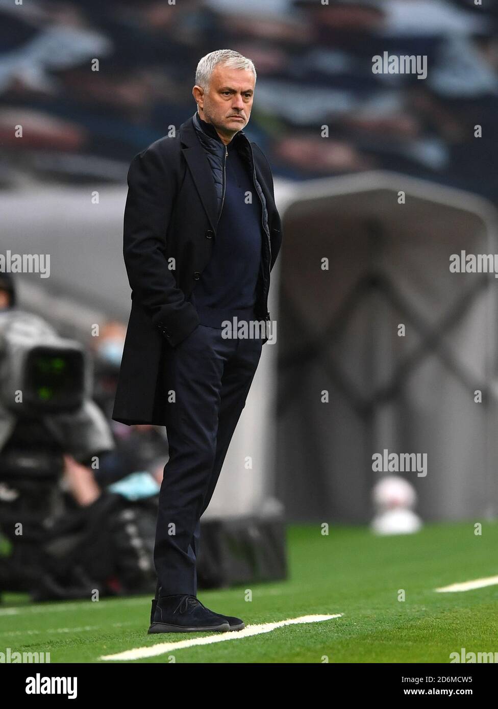 Tottenham Hotspur Manager Jose Mourinho On The Touchline During The Premier League Match At Tottenham Hotspur Stadium London Stock Photo Alamy