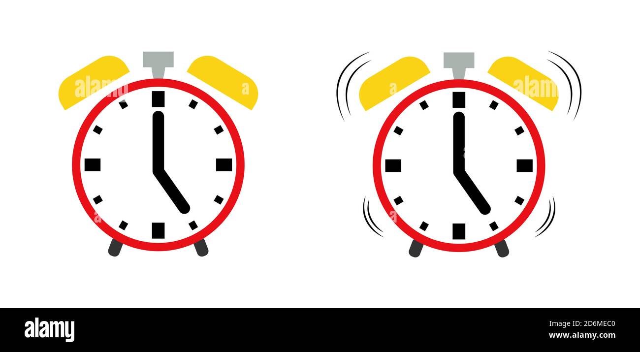 Modern alarm clock vector icon isolated on white background Stock ...