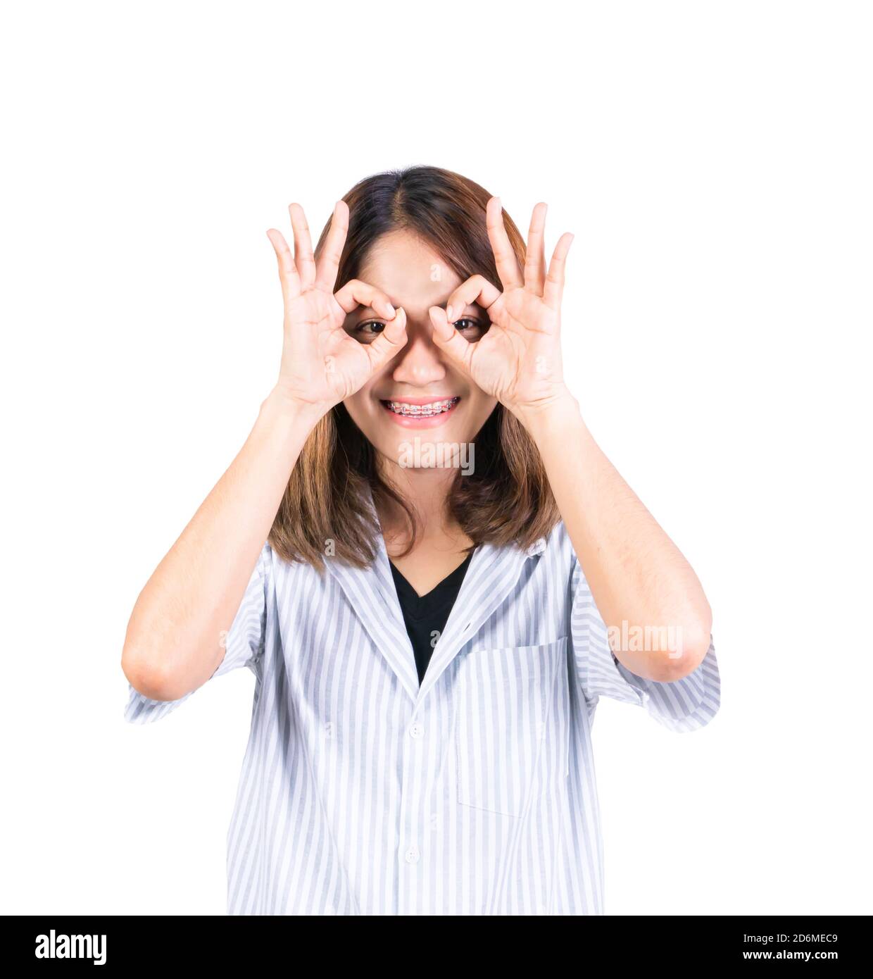 blob covering face and showing ok hand sign