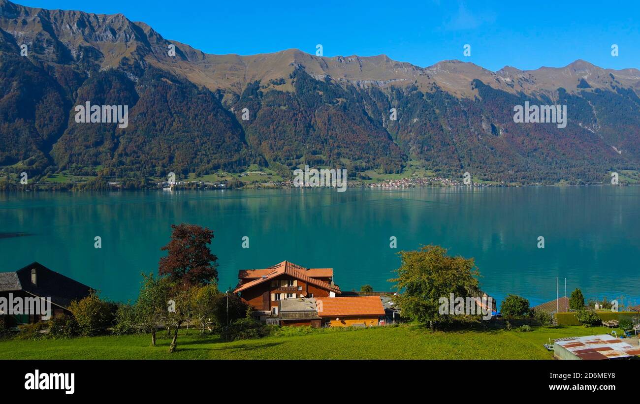 Amazing Lake Brienz in Switzerland with its blue water Stock Photo - Alamy