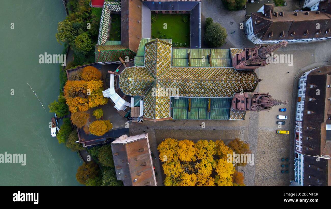Aerial view over city basel hi-res stock photography and images - Alamy