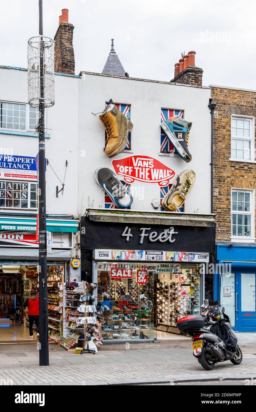 Shops and boutiques in the popular and trendy area of Camden High Street,  usually very busy, during the coronavirus pandemic, London, UK Stock Photo  - Alamy