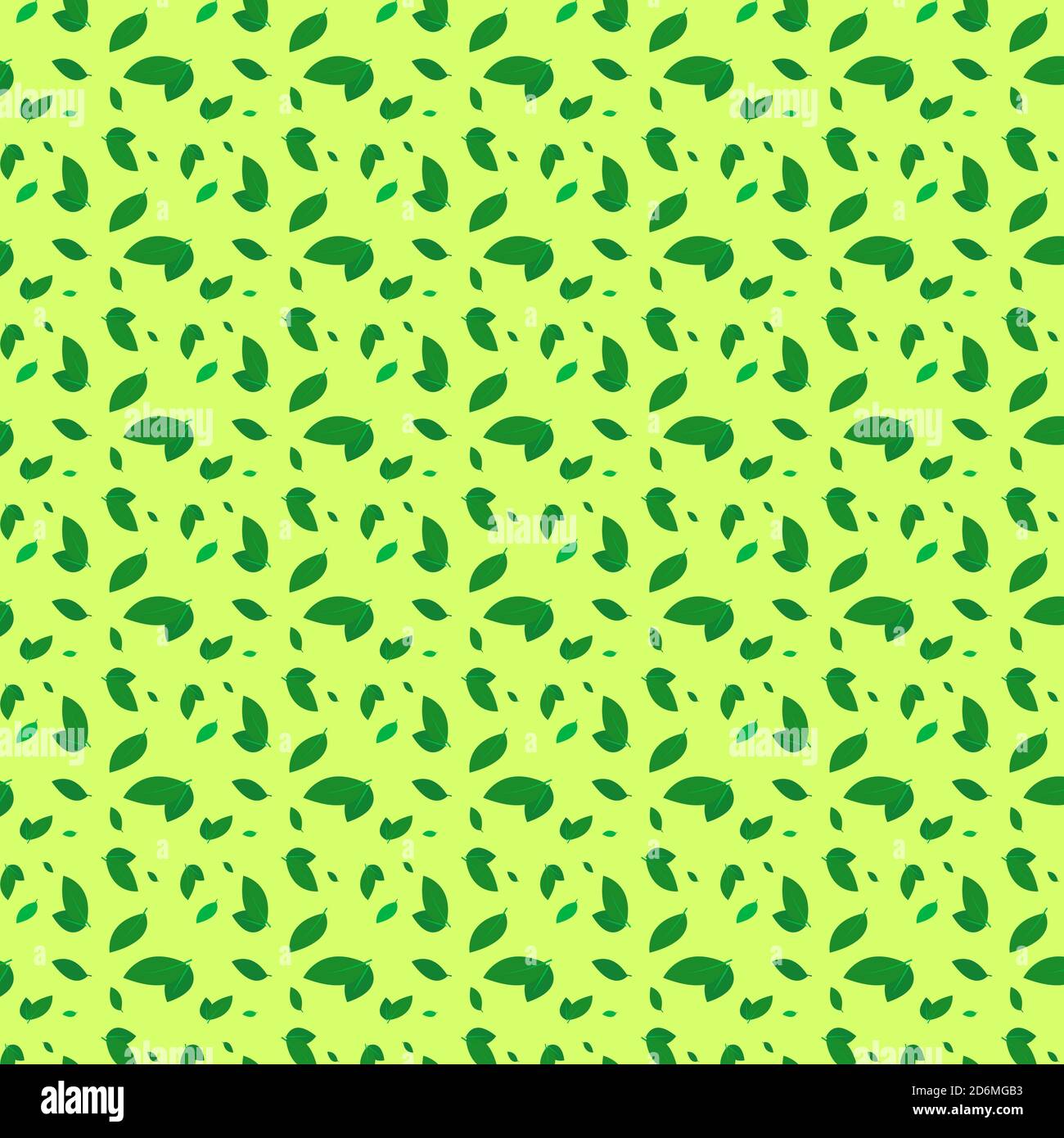 Seamless pattern with leaves on a green background Stock Vector