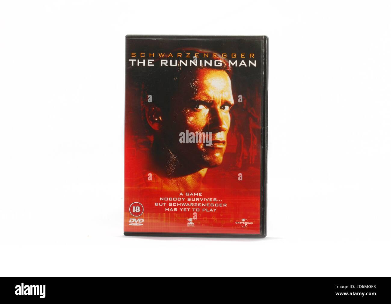 Where:  Nottingham When:  March 2020 Who:   What:  Running Man - a film Why:     Description: Running Man, a film starring Arnold Schwarsenegger, Mari Stock Photo
