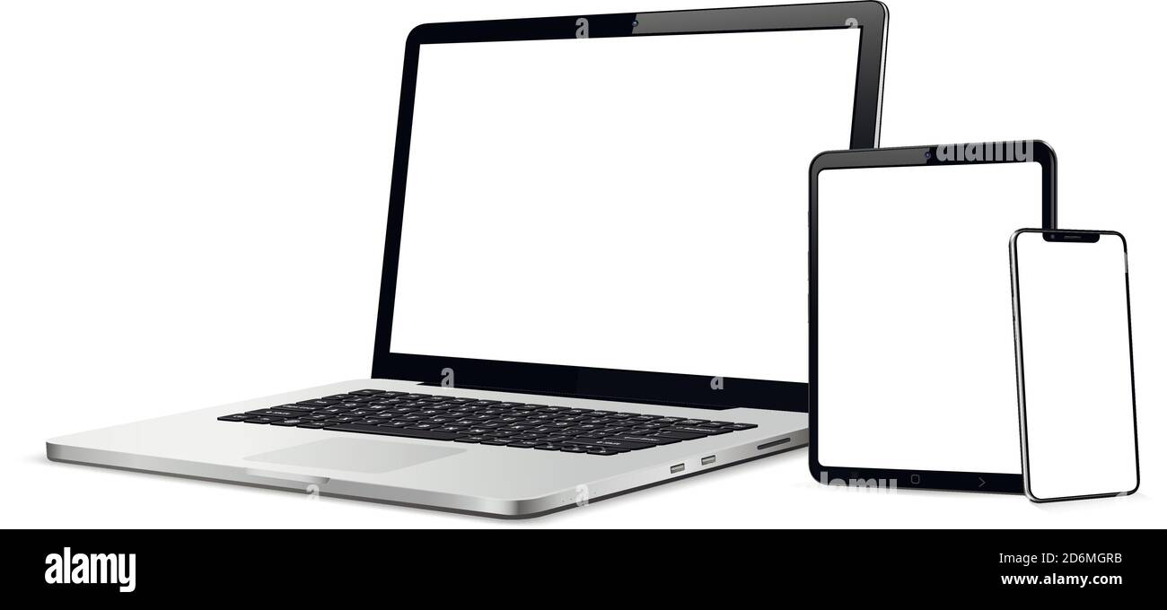 Web design electronic devices vector Stock Vector