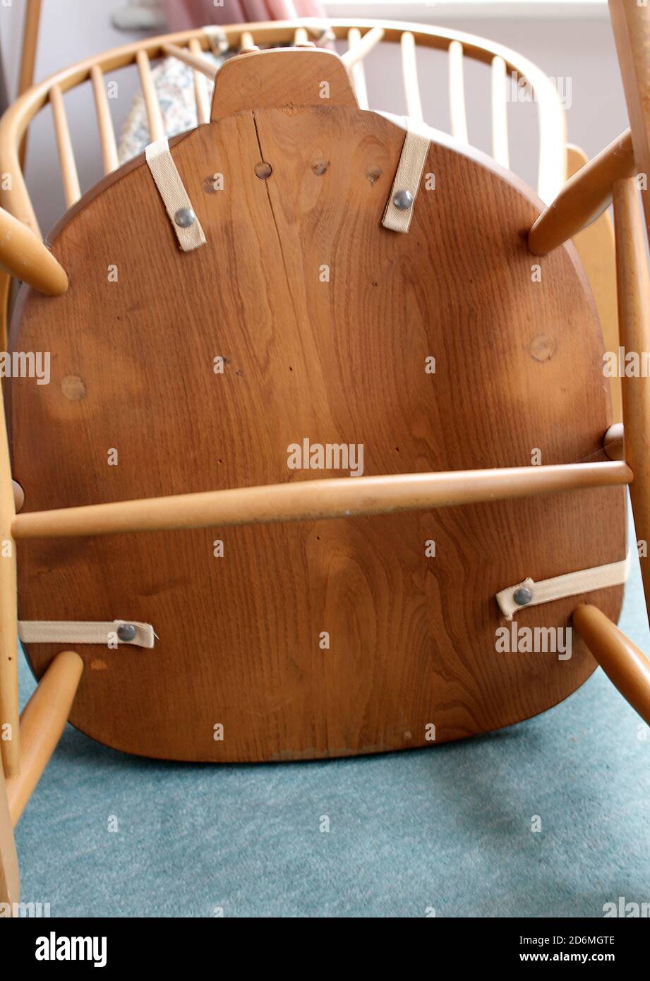 Where:  Nottingham When:  March 2020 Who:   What:  1960's Ercol Rocking chair Grandmother? with opriginal cushions Why:  surplus to requirements  Desc Stock Photo