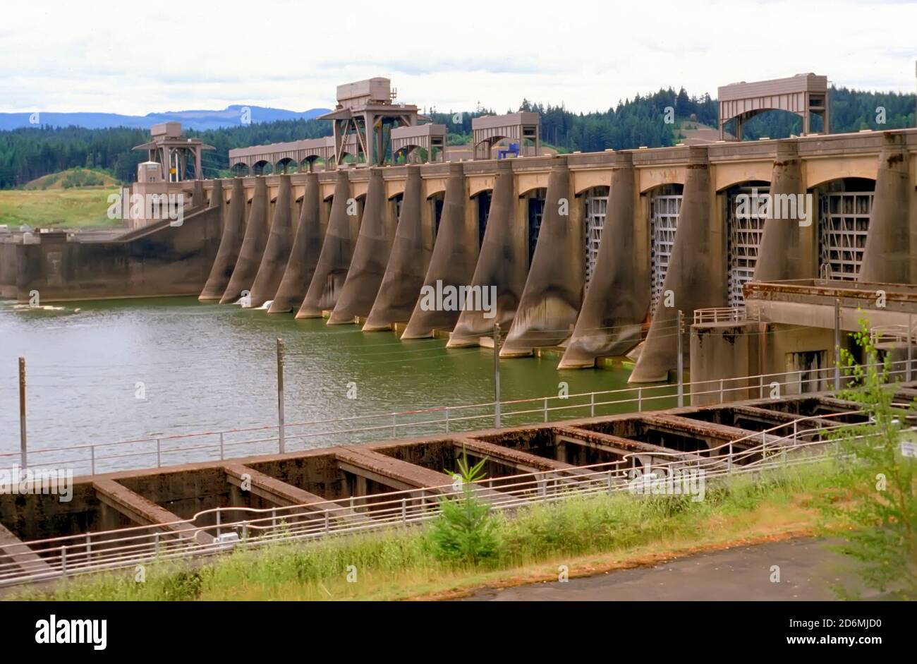 Hydro electric dam near Mt Hood, Oregon Stock Photo Alamy