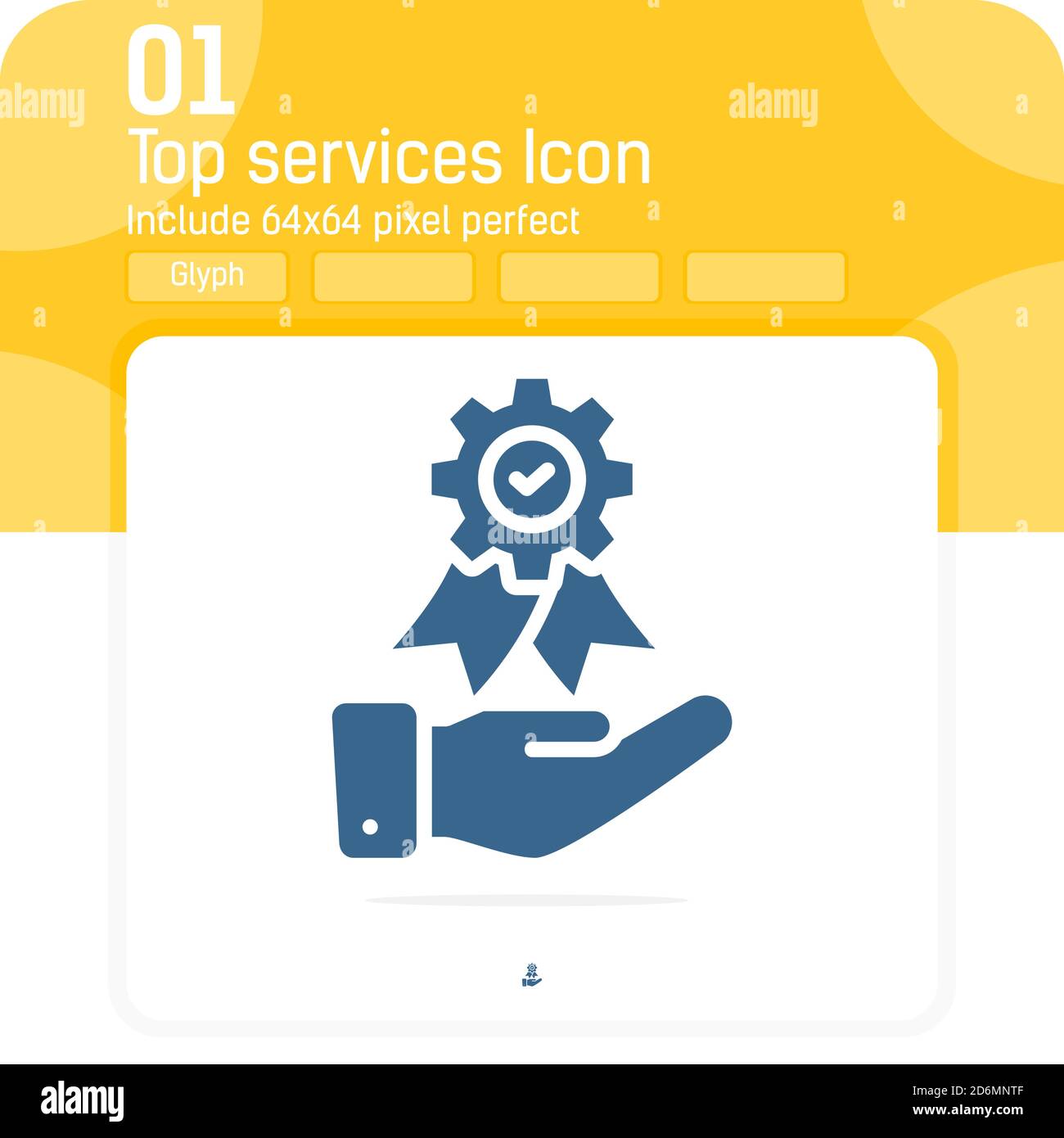 Top services premiun icon with flat style isolated on white background