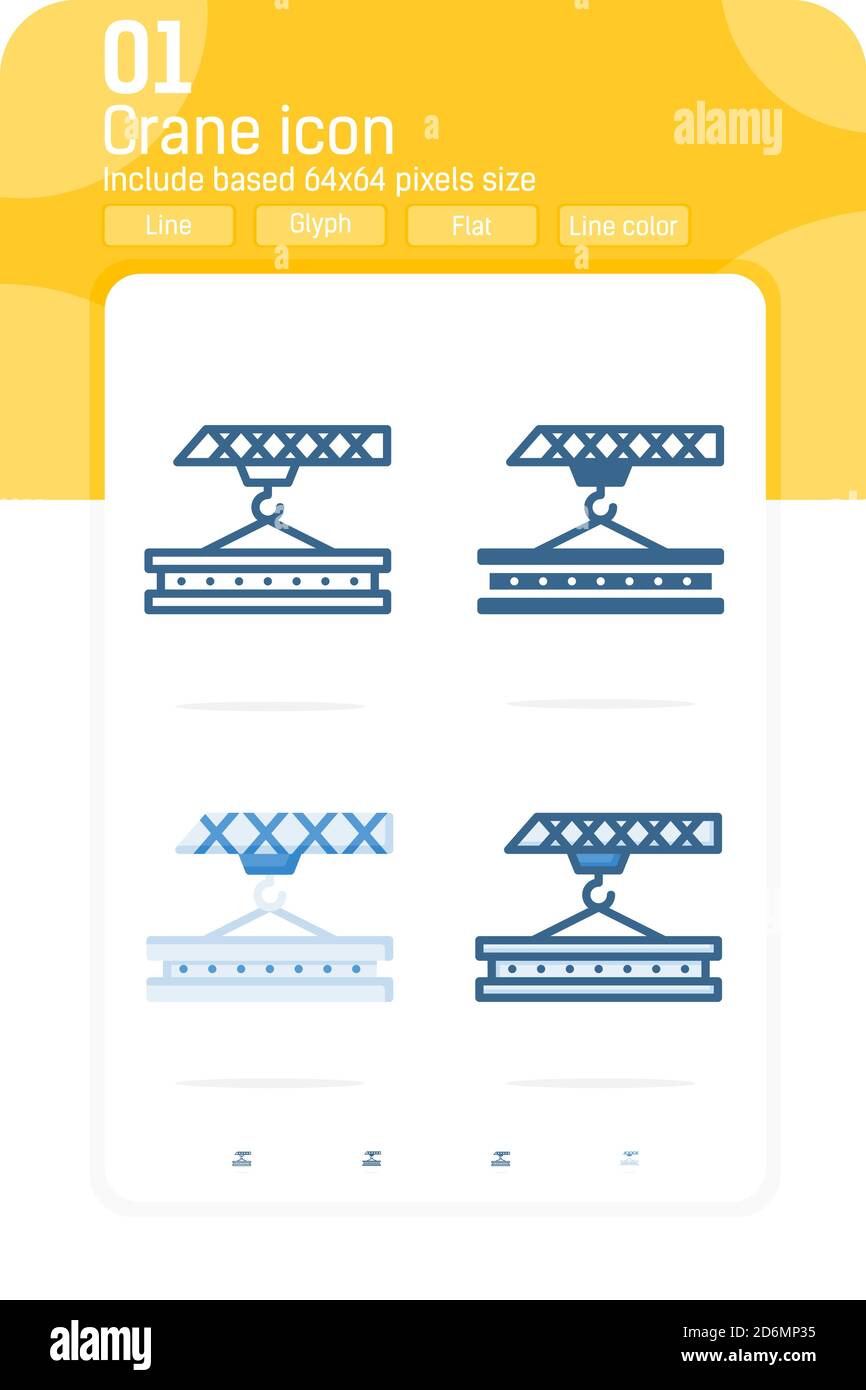 Construction pulley premium icon isolated on white background. Simple vector illustration crane symbol design template for construction and more Stock Vector