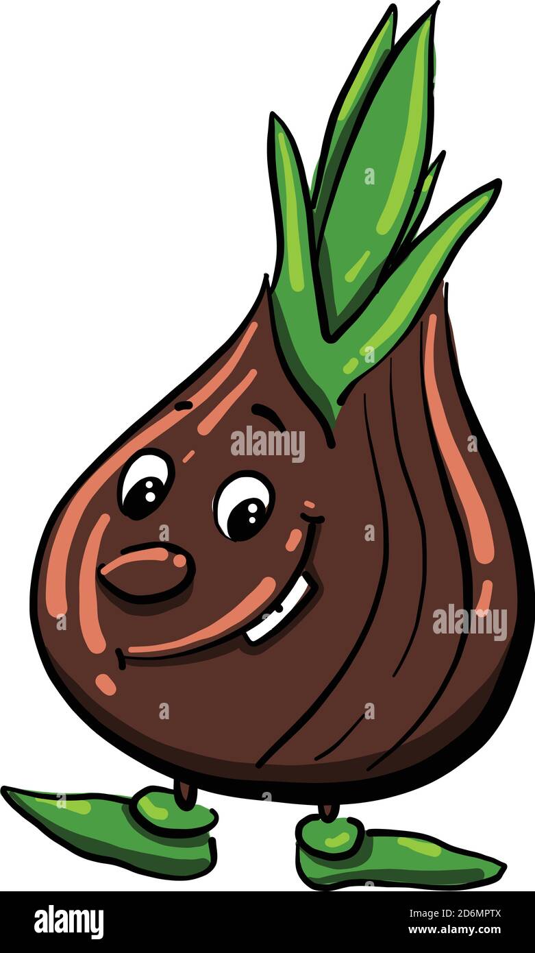 Onion with eyes, illustration, vector on white background Stock Vector Image & Art Alamy