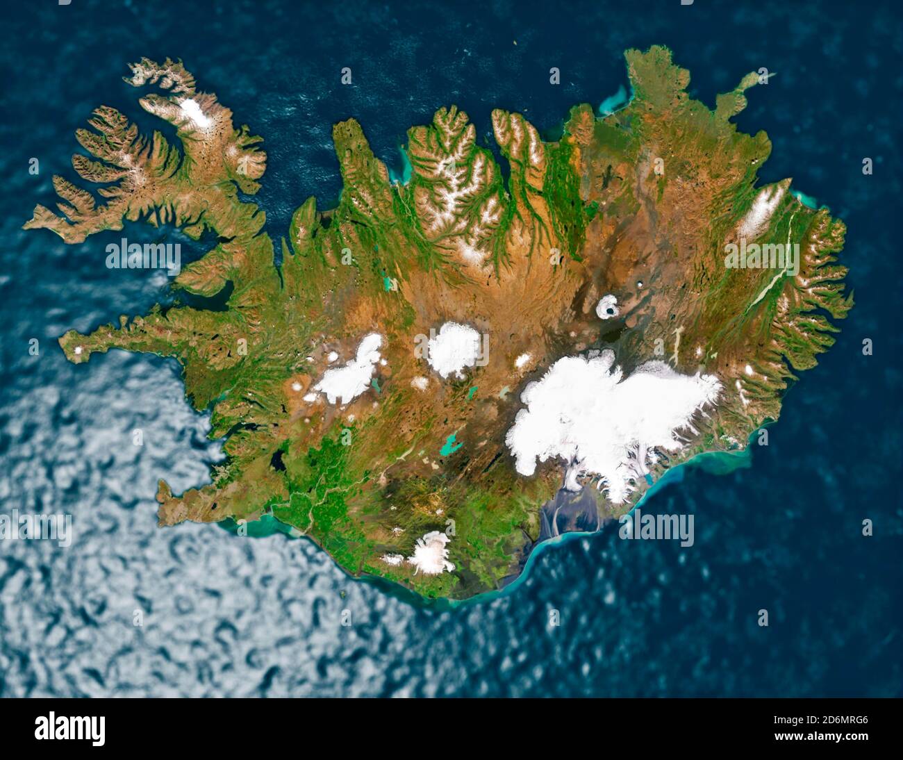 Satellite view of Iceland, map. Glaciers and fjords seen from above. 3d  render. Reykjavik. Element of this image is furnished by Nasa Stock Photo -  Alamy