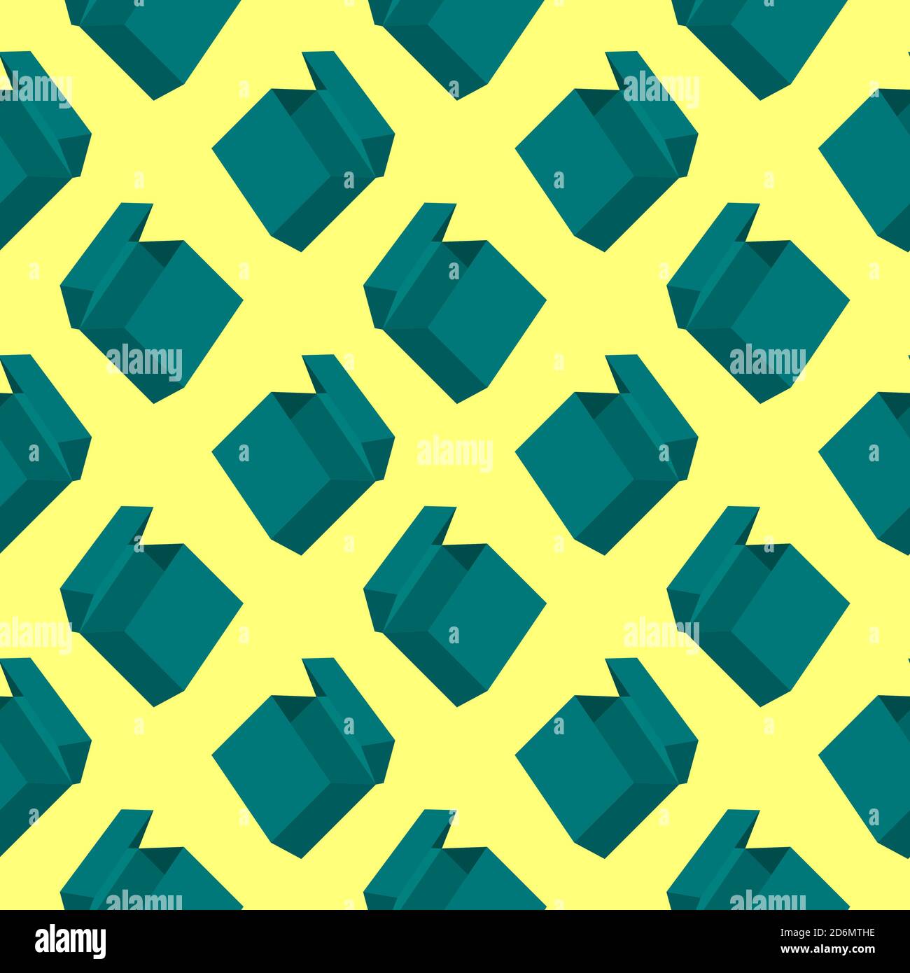 Blue box, seamless pattern on yellow background Stock Vector Image ...