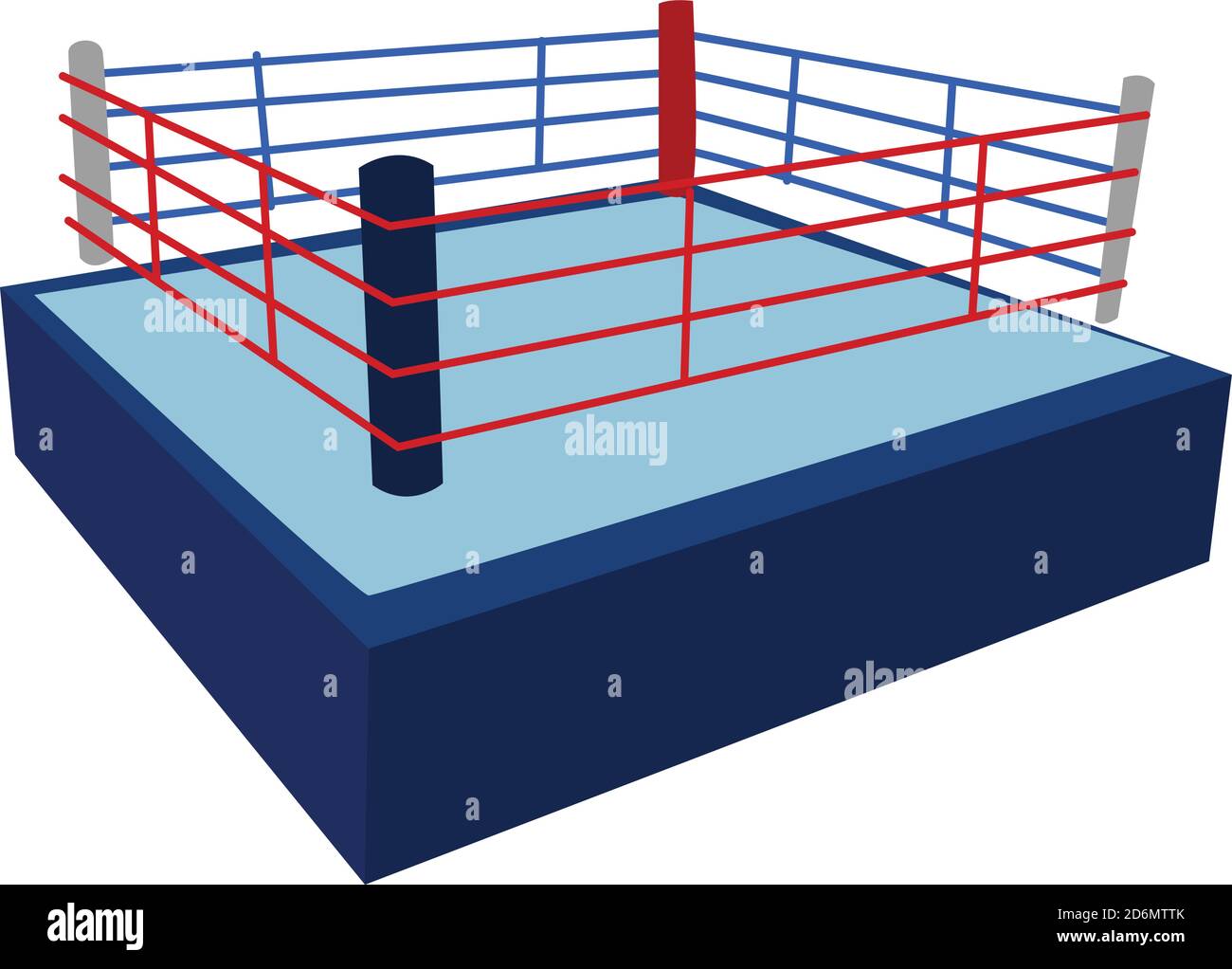 Boxing ring, illustration, vector on white background Stock Vector Image &  Art - Alamy
