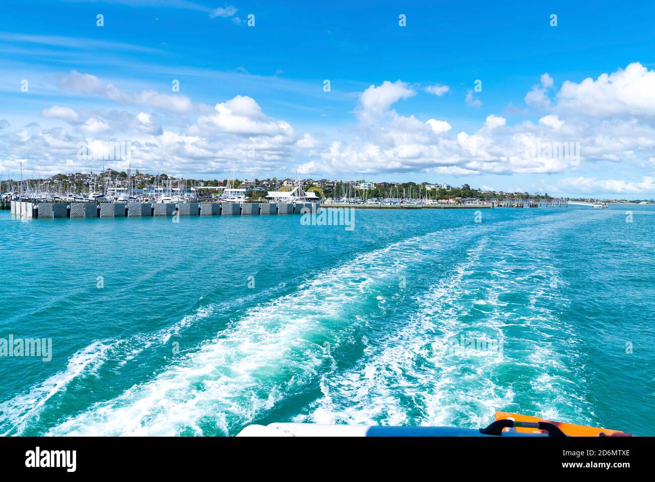 Crossing on ferry from Half Moon Bay to Waiheke Island with Half Moon