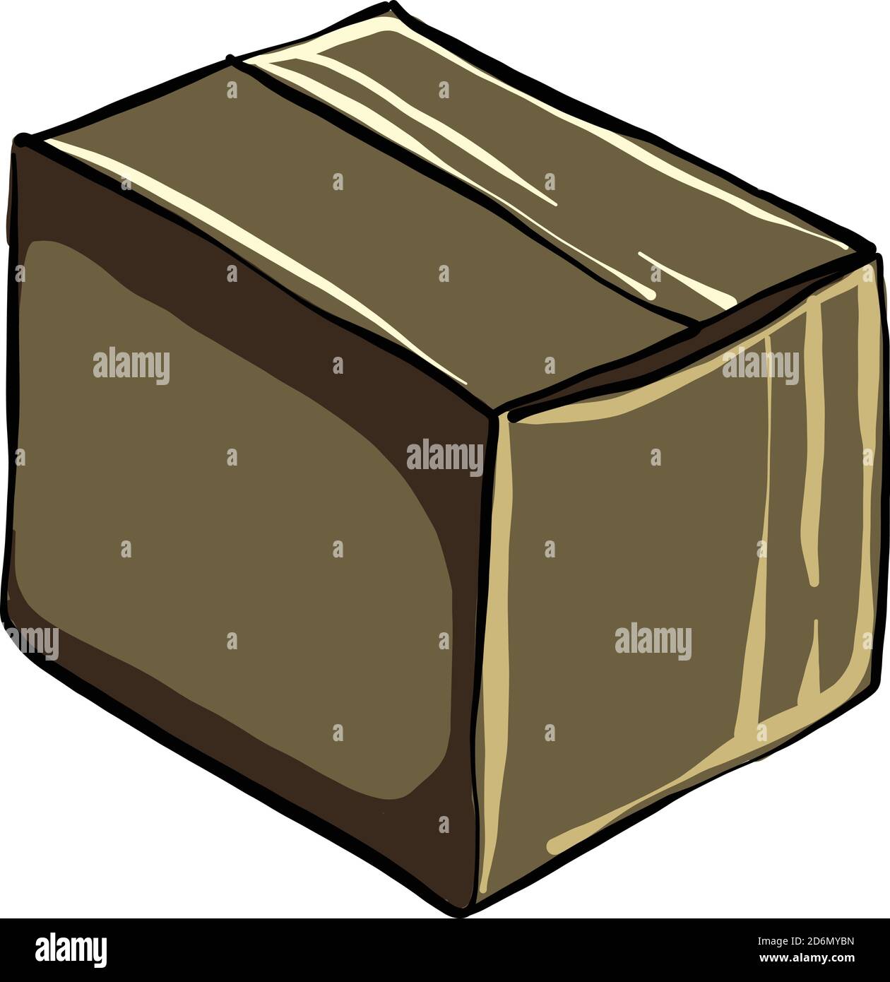 Closed box, illustration, vector on white background Stock Vector Image