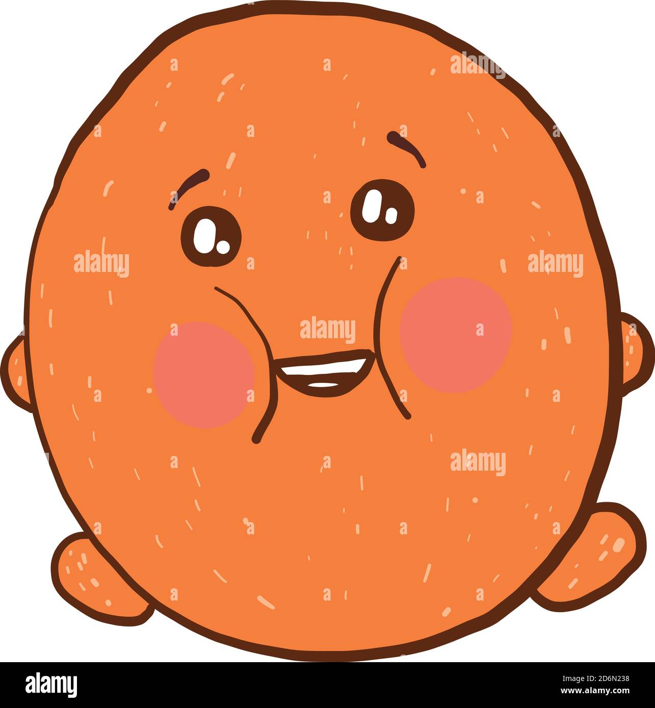 Cute melon, illustration, vector on white background Stock Vector