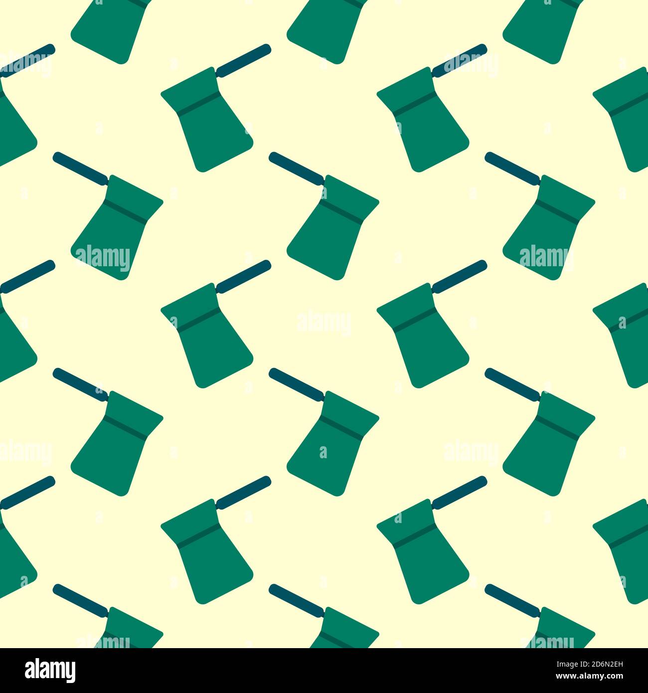 Coffee pot, seamless pattern on light beige background. Stock Vector