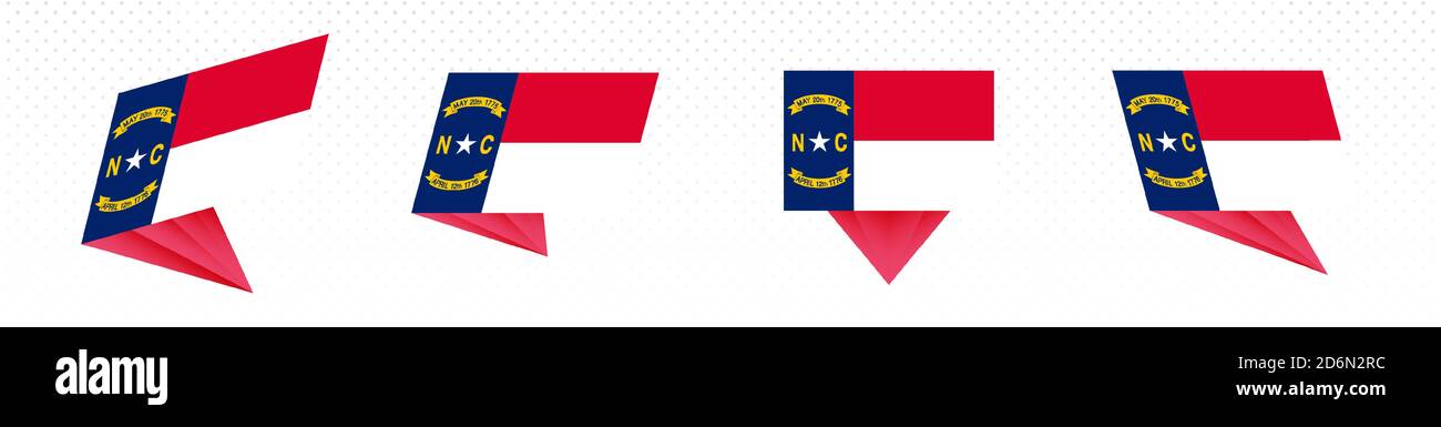 Flag of North Carolina US State in modern abstract design, vector flag ...