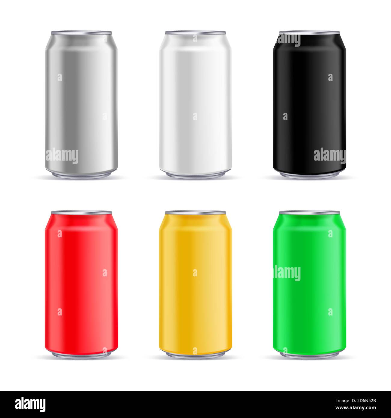 Download Aluminium Can Mockup Design Template Vector Realistic 3d Illustration Of Multicolor Aluminum Beer Soda Water And Other Drinks Packaging Isolated O Stock Vector Image Art Alamy